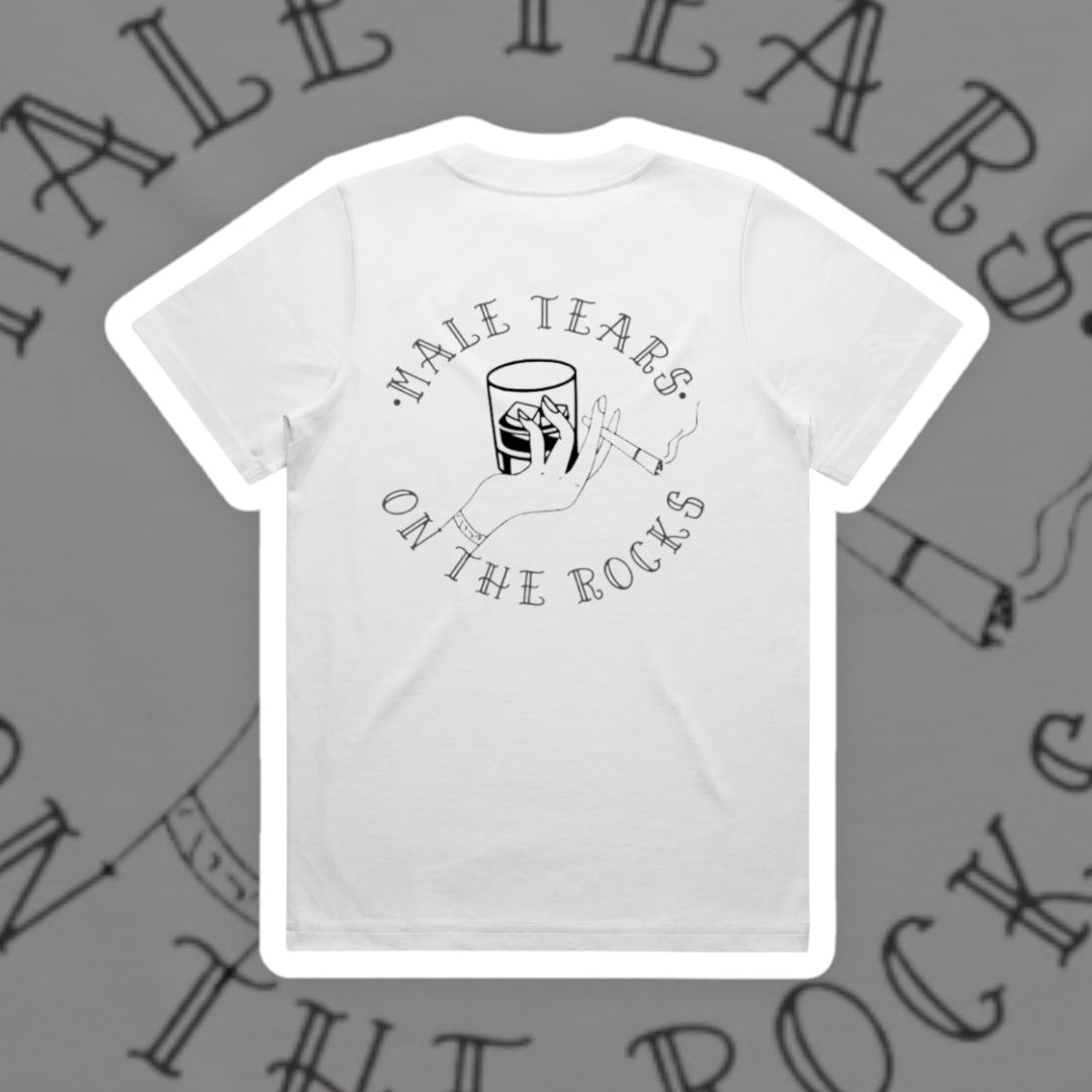 MALE TEARS ON THE ROCKS GRAPHIC TEE