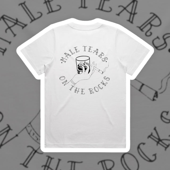 MALE TEARS ON THE ROCKS GRAPHIC TEE