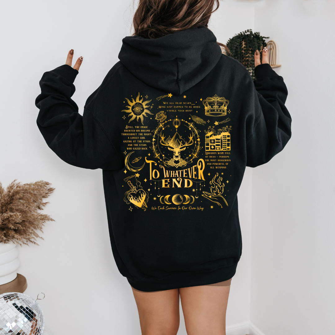 TO WHATEVER END BOOKISH HOODY
