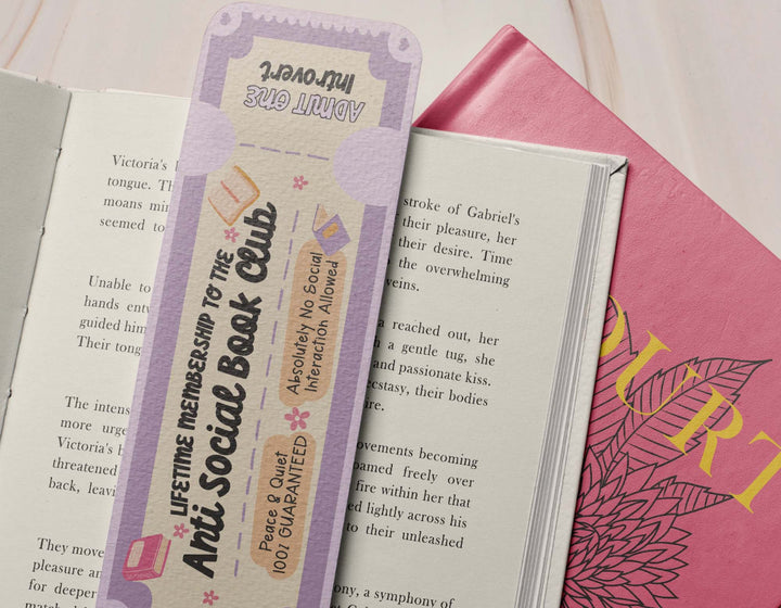 ANTISOCIAL BOOK CLUB BOOKMARK