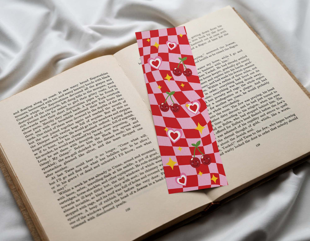 RETRO CHERRY BOOKMARK