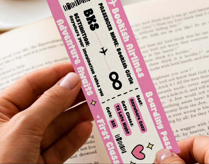 BOOKISH BOARDING PASS BOOKMARK