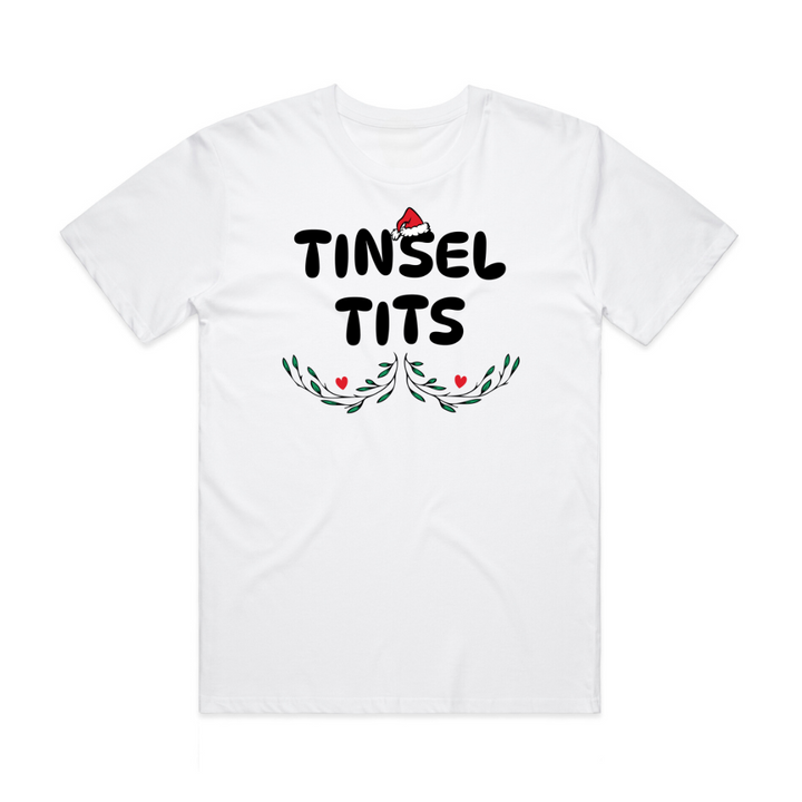LIMITED EDITION: TINSEL TITS TEE