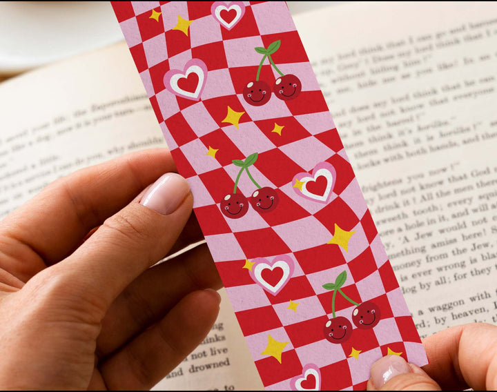 RETRO CHERRY BOOKMARK