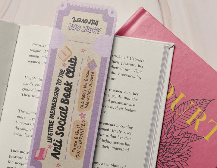 ANTISOCIAL BOOK CLUB BOOKMARK - Vintage Rebels