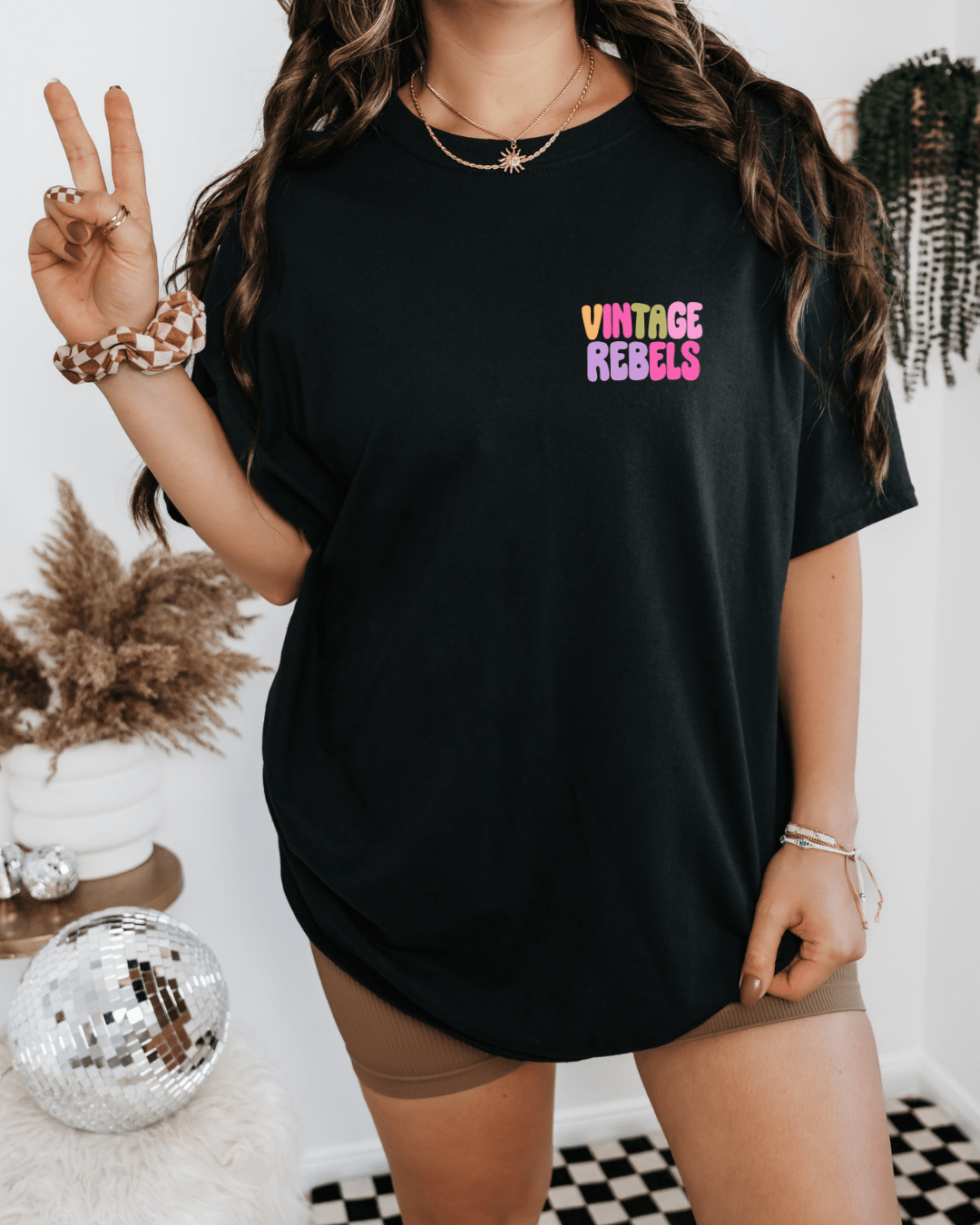Be A Bad Bitch Not A Sad Bitch Graphic Tee | Back Print Statement T-Shirt - Vintage Rebels