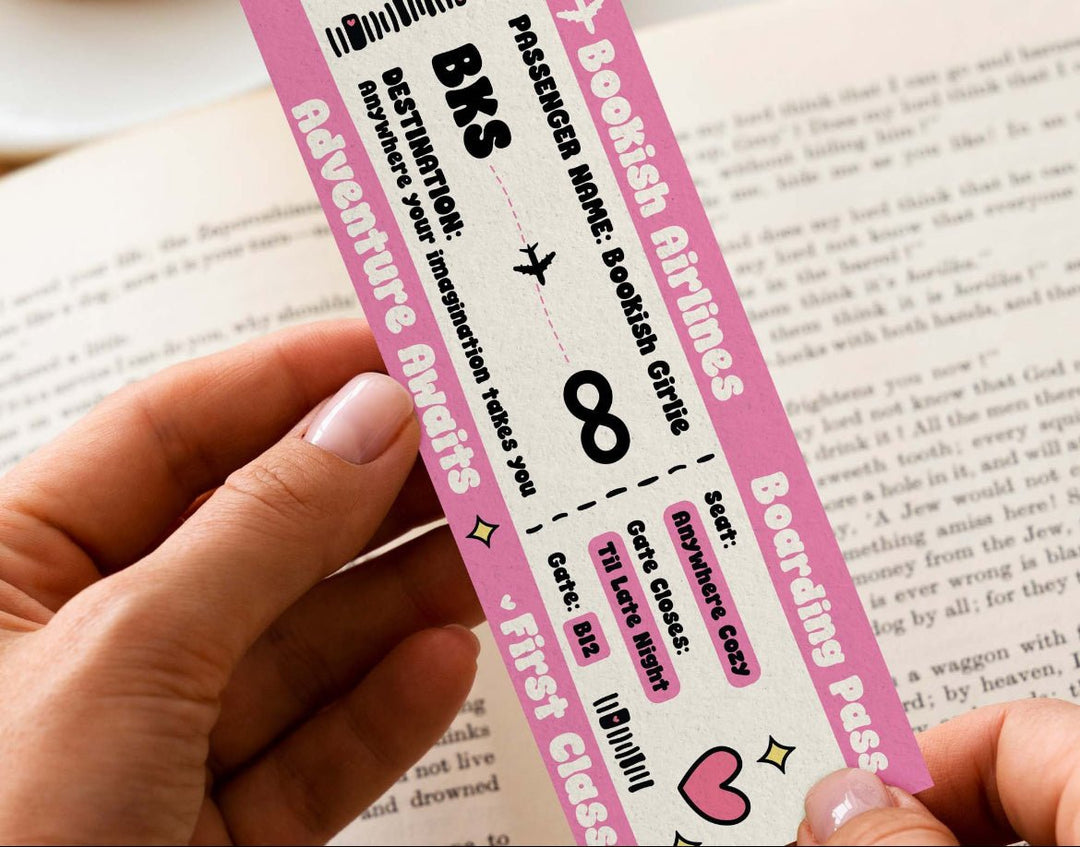 BOOKISH BOARDING PASS BOOKMARK - Vintage Rebels