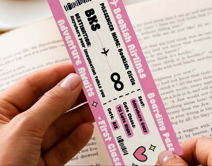 BOOKISH BOARDING PASS BOOKMARK - Vintage Rebels