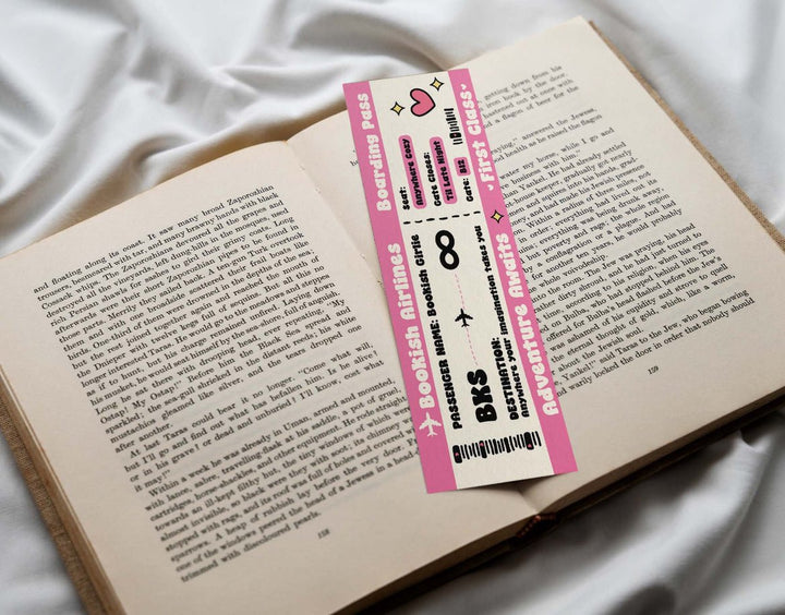 BOOKISH BOARDING PASS BOOKMARK - Vintage Rebels