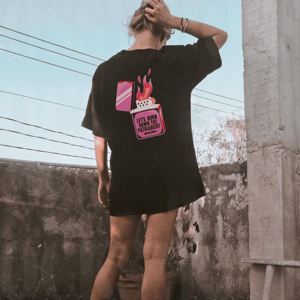 BURN THE PATRIARCHY GRAPHIC TEE - Vintage Rebels