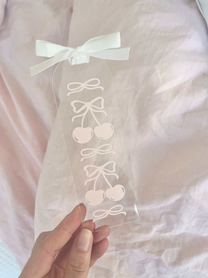 Cherry Bow Acrylic Bookmark - Vintage Rebels