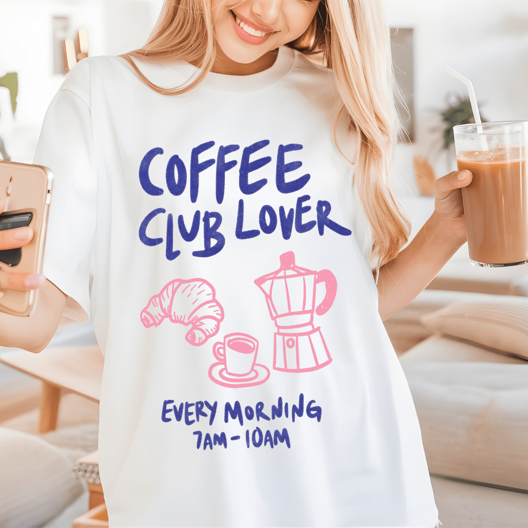 COFFEE CLUB LOVER GRAPHIC TEE - Vintage Rebels