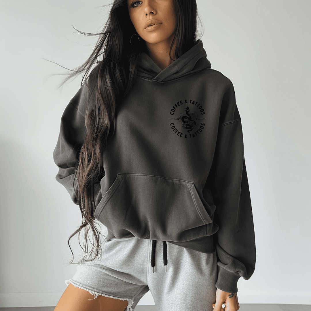 COFFEE & TATTOOS GRAPHIC HOODY - Vintage Rebels