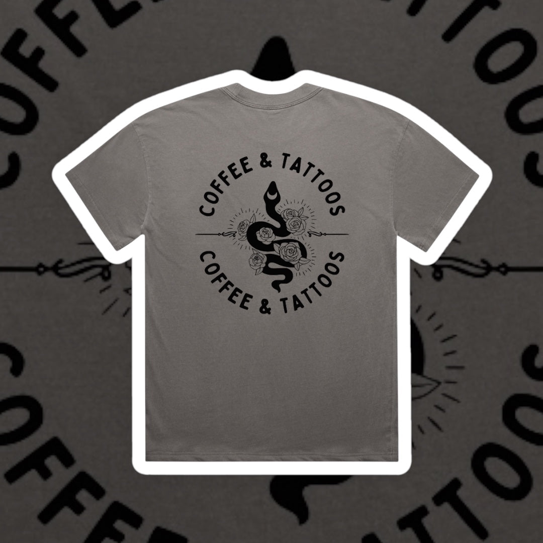 COFFEE & TATTOOS GRAPHIC TEE - Vintage Rebels