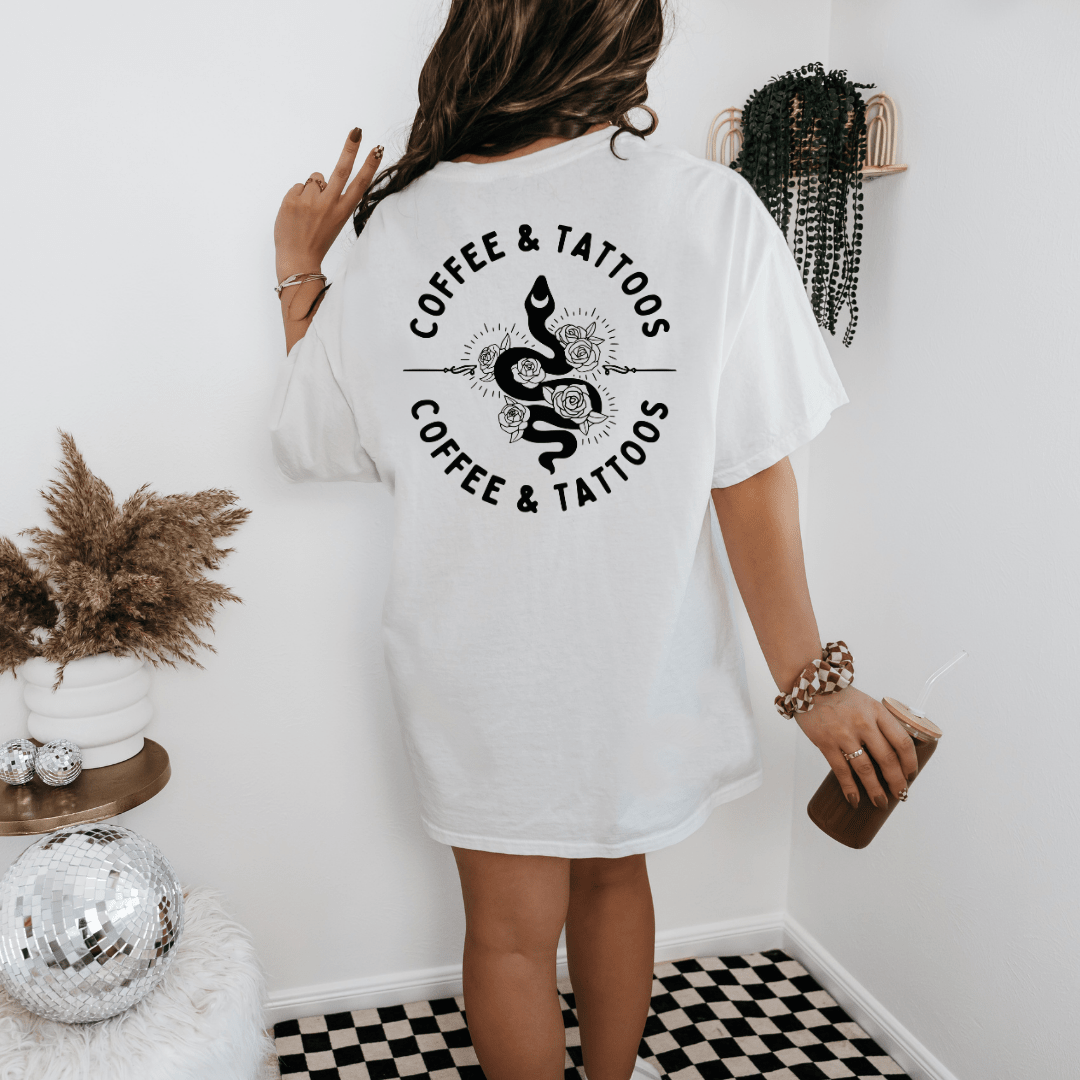 COFFEE & TATTOOS GRAPHIC TEE - Vintage Rebels