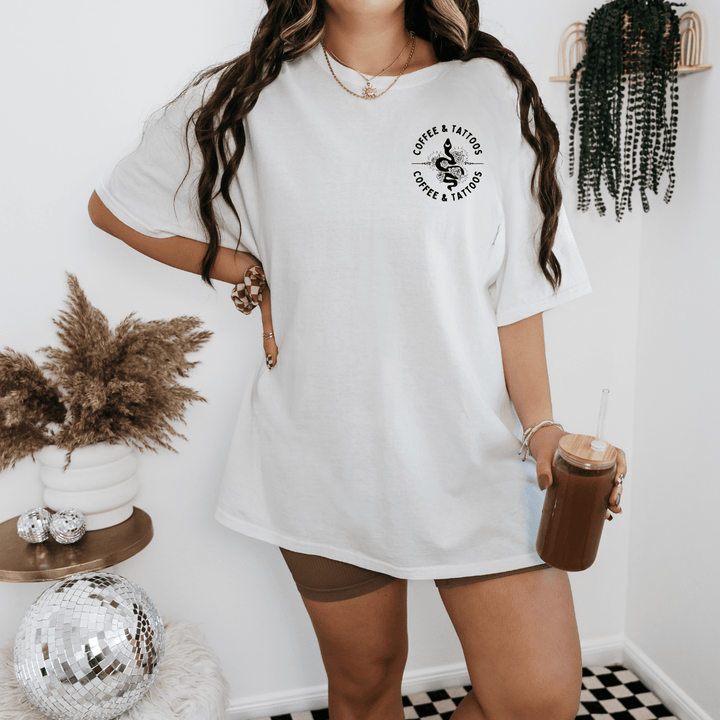 COFFEE & TATTOOS GRAPHIC TEE - Vintage Rebels