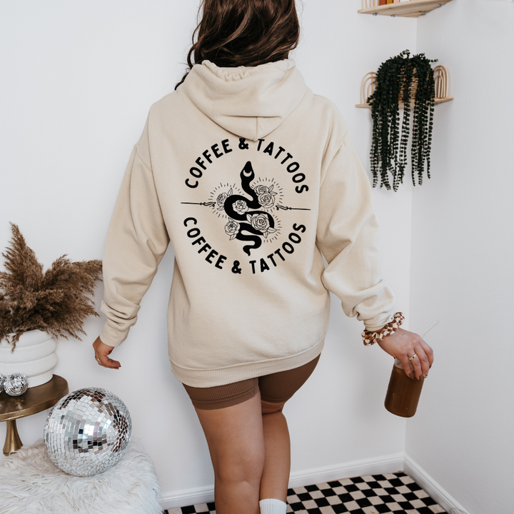 COFFEE & TATTOOS GRAPHIC HOODY