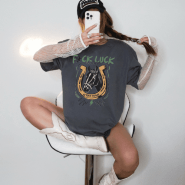 FUCK LUCK TEE - Vintage Rebels