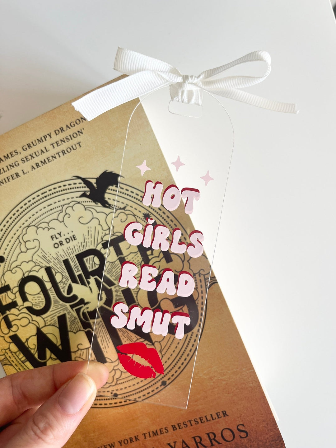 Hot Girls Read Smut Acrylic Bookmark - Vintage Rebels