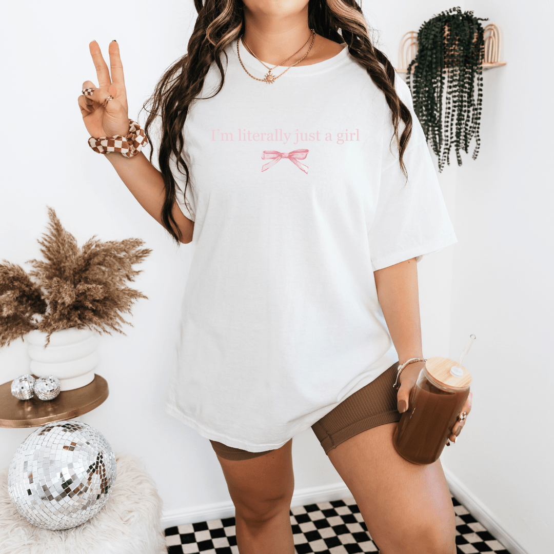 JUST A GIRL SLOGAN TEE - Vintage Rebels