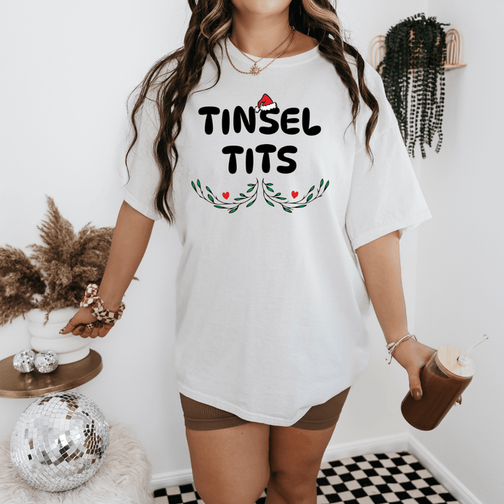 LIMITED EDITION: TINSEL TITS TEE - Vintage Rebels