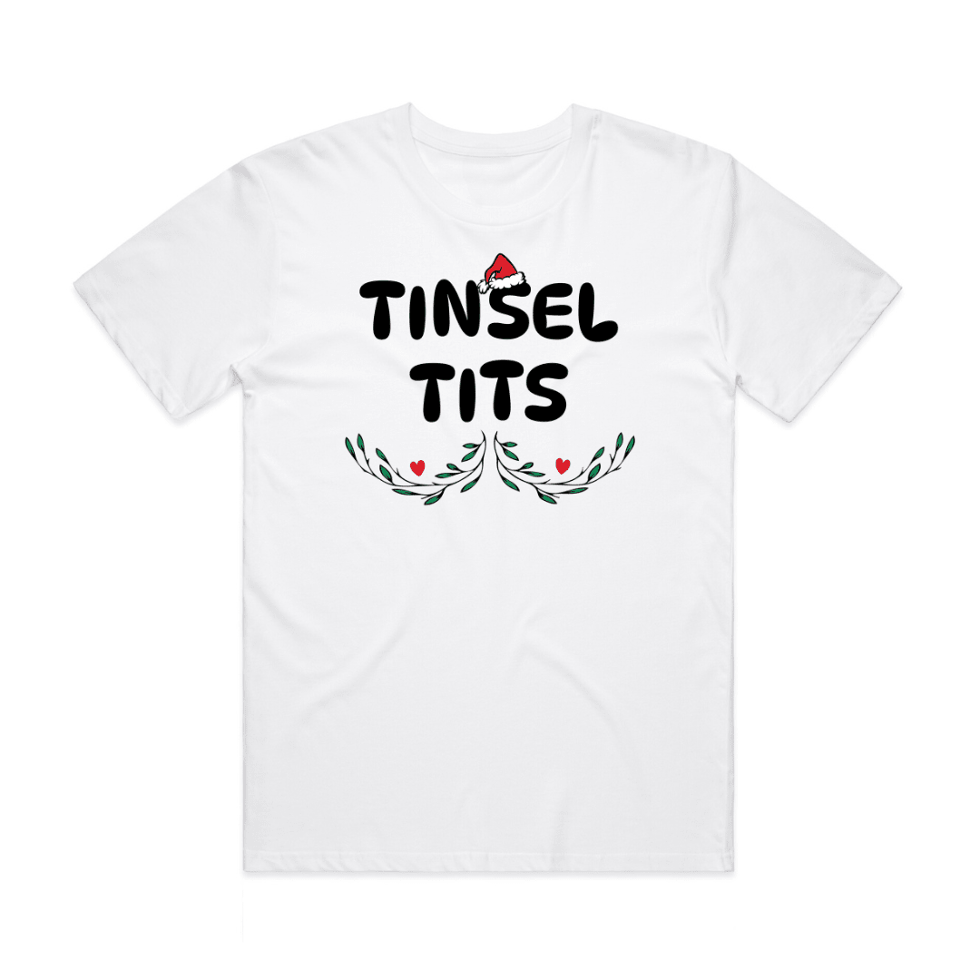 LIMITED EDITION: TINSEL TITS TEE - Vintage Rebels