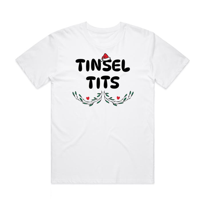 LIMITED EDITION: TINSEL TITS TEE - Vintage Rebels