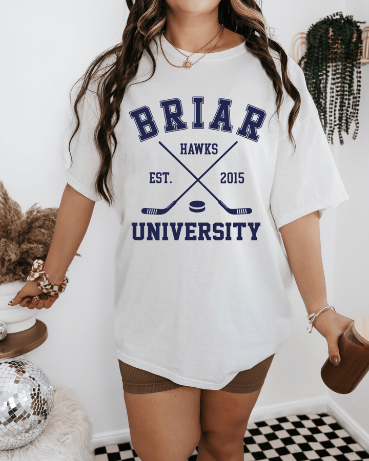 Off Campus Briar Uni Tee | Fandom Graphic T-Shirt - Vintage Rebels