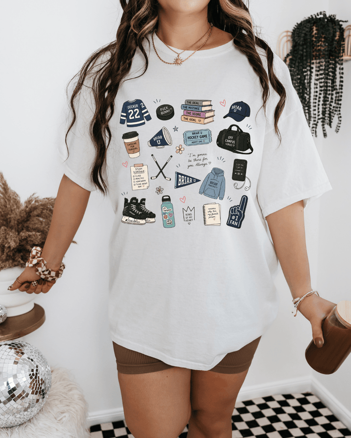 Off Campus Doodles Tee | Fandom Graphic T-Shirt - Vintage Rebels