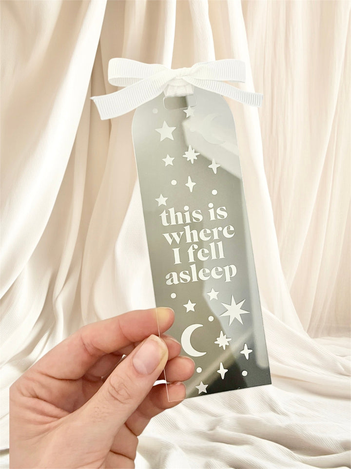 This Is Where I Fell Asleep Acrylic Bookmark - Vintage Rebels
