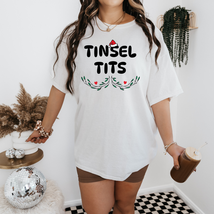 LIMITED EDITION: TINSEL TITS TEE